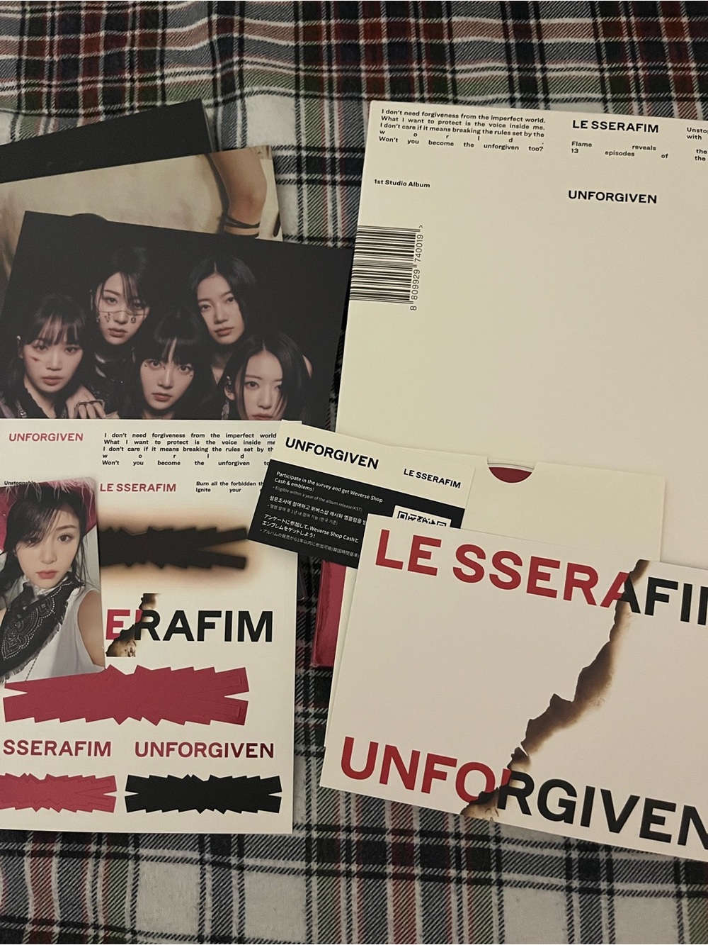 Le Sserafim Unforgiven Album Dusty Amber Version with Photocard